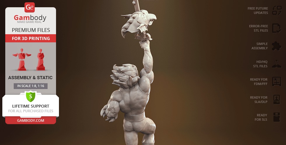 Lion O from Thundercats STL files 3D printing collectibles 3D print model_12