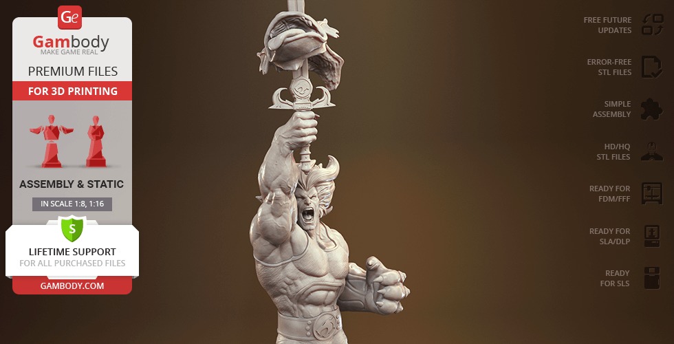 Lion O from Thundercats STL files 3D printing collectibles 3D print model_45