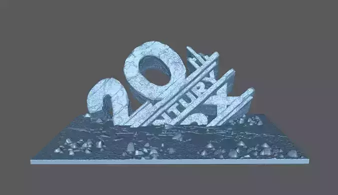 20th CENTURY FOX LOGO RUINS BASE DEADPOOL WOLVERINE 3D print model