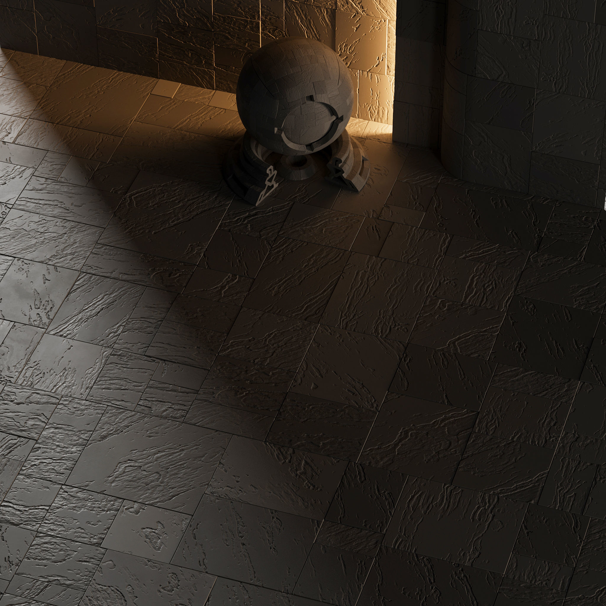 H81 Slate Stone - PBR - 4K - Seamless Low-poly 3D model_5