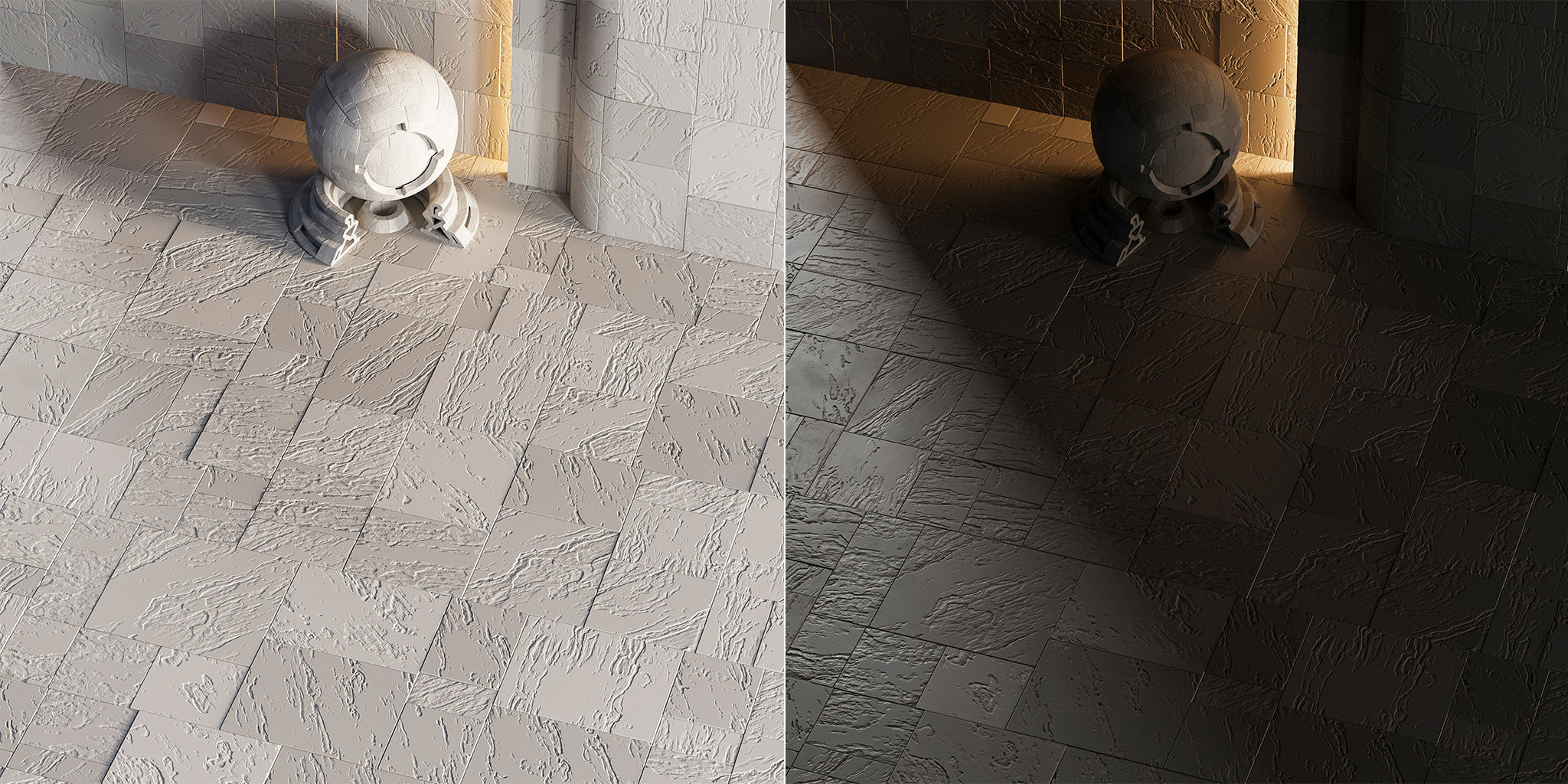 H81 Slate Stone - PBR - 4K - Seamless Low-poly 3D model_10