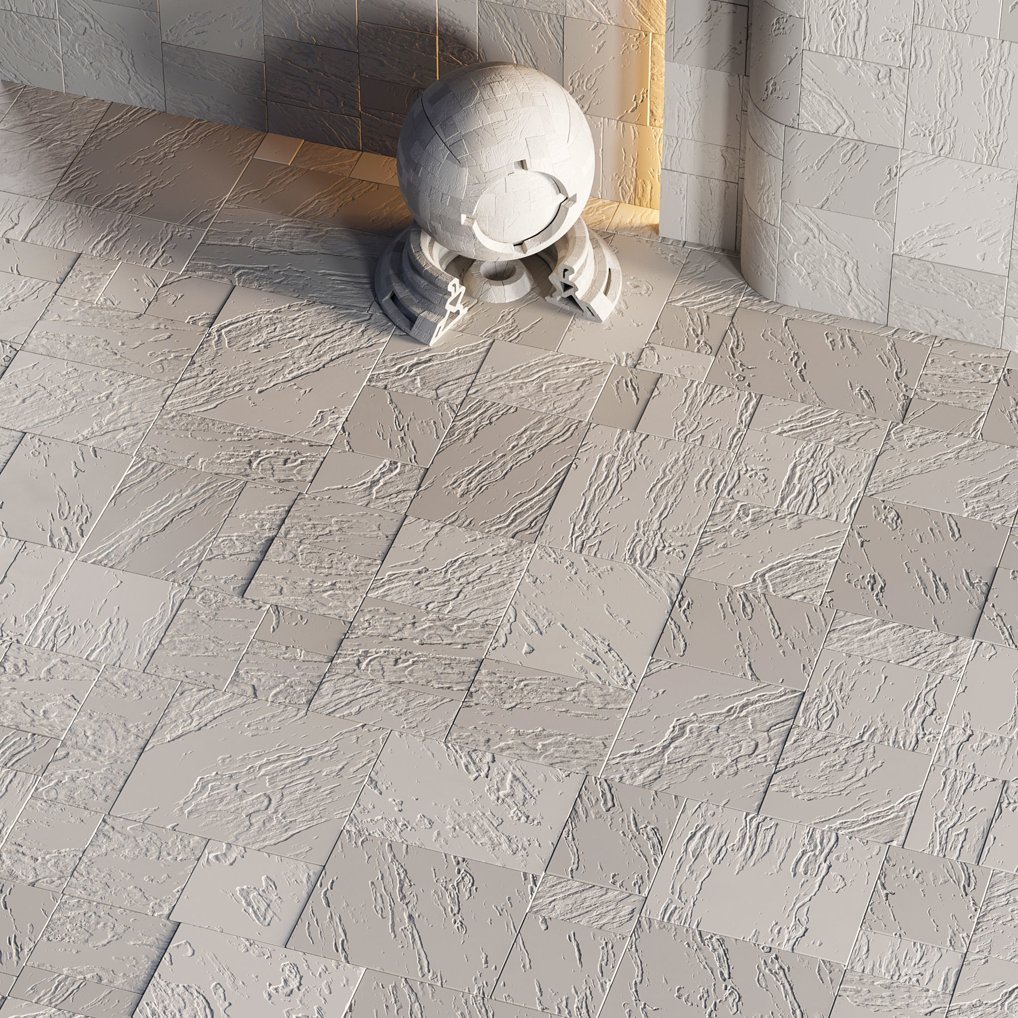 H81 Slate Stone - PBR - 4K - Seamless Low-poly 3D model_4