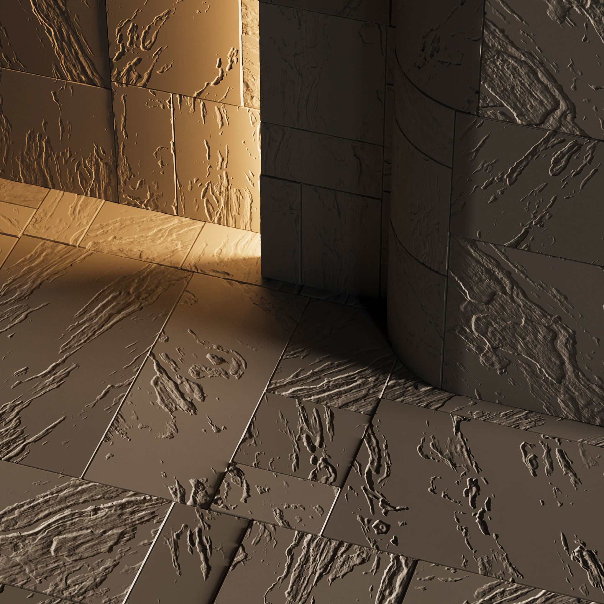 H81 Slate Stone - PBR - 4K - Seamless Low-poly 3D model_7