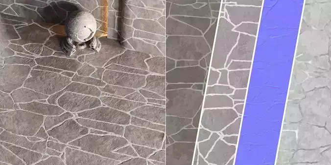 H82 Slate Stone - PBR - 4K - Seamless