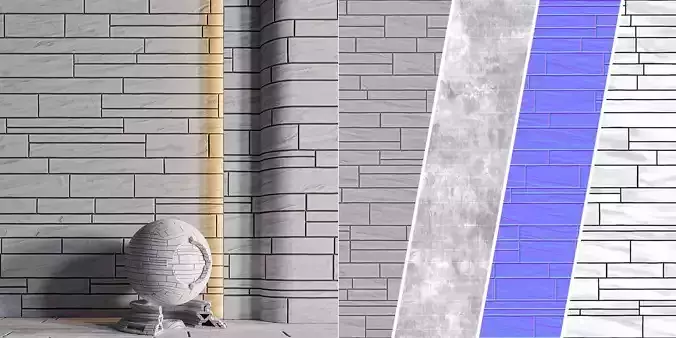 H84 Slate Stone - PBR - 4K - Seamless