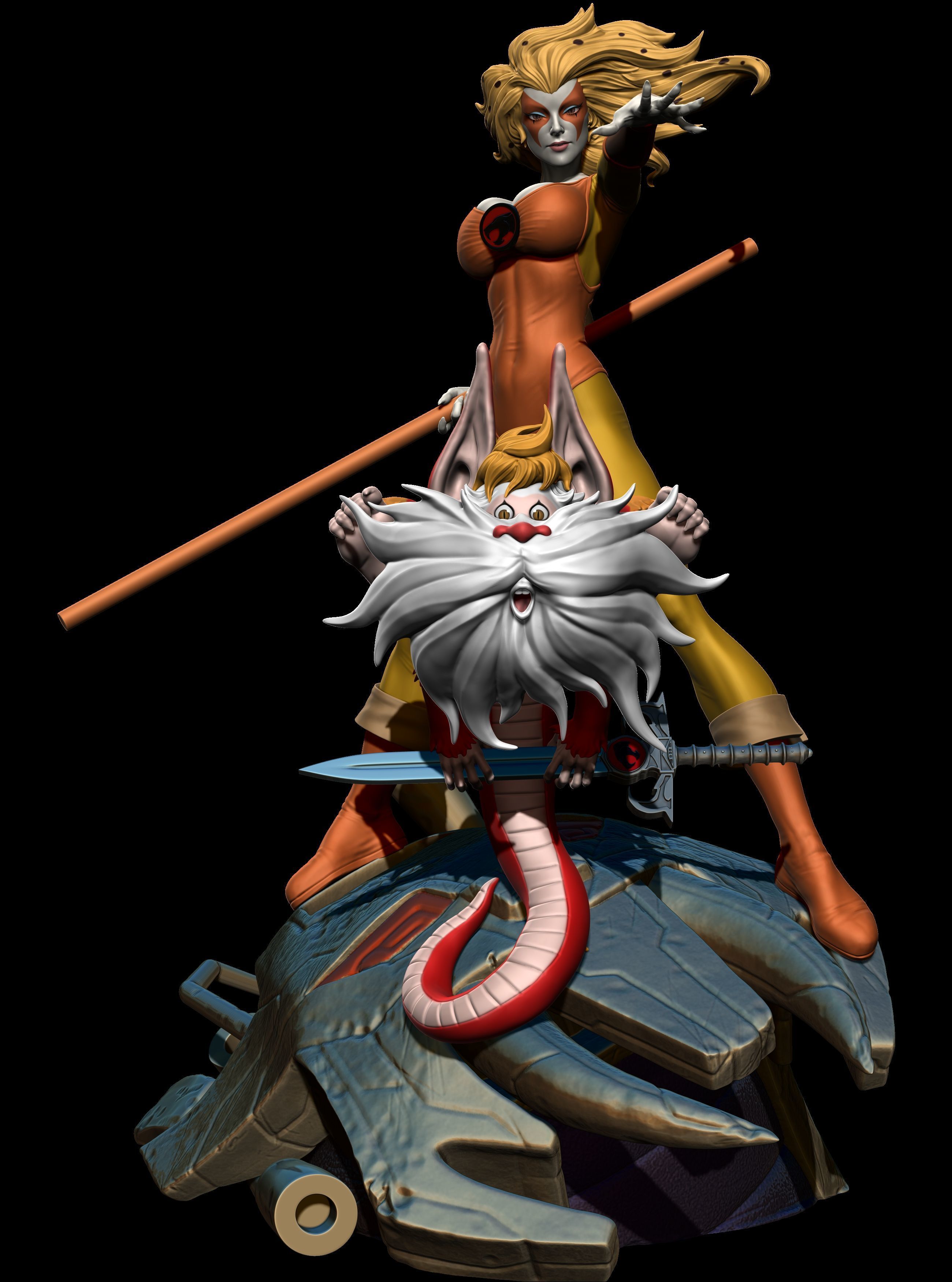 Cheetara from Thundercats STL files 3D printing collectibles 3D print model_10