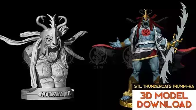 MummRa from Thundercats STL files 3D printing collectibles 3D print model