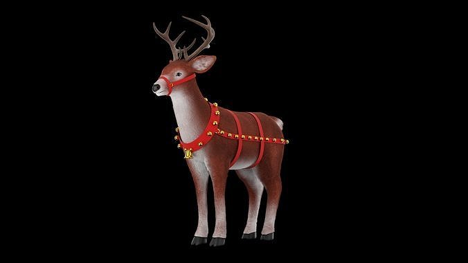 New Christmas Reindeer Low-poly 3D model