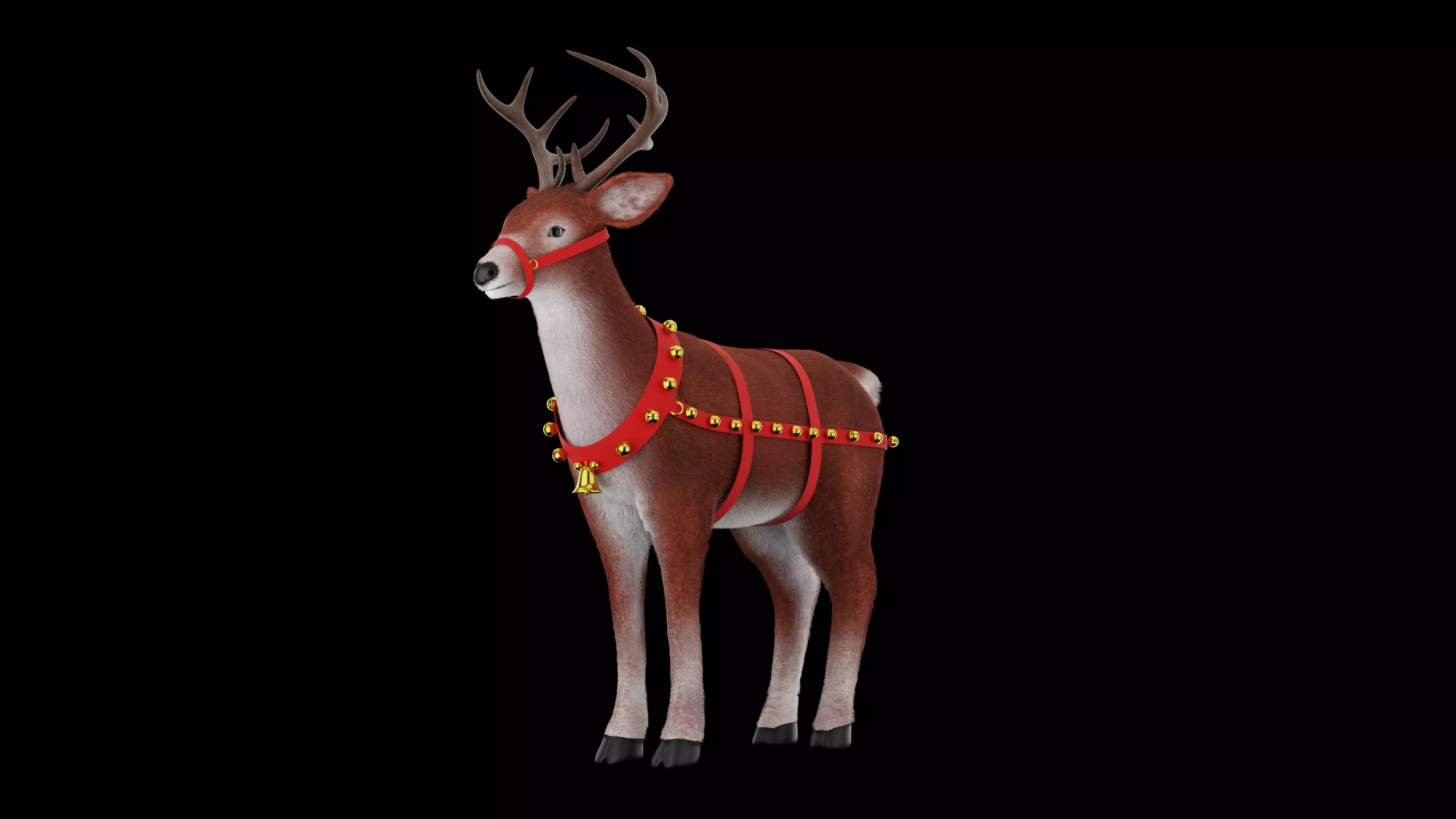 New Christmas Reindeer Low-poly 3D model_0