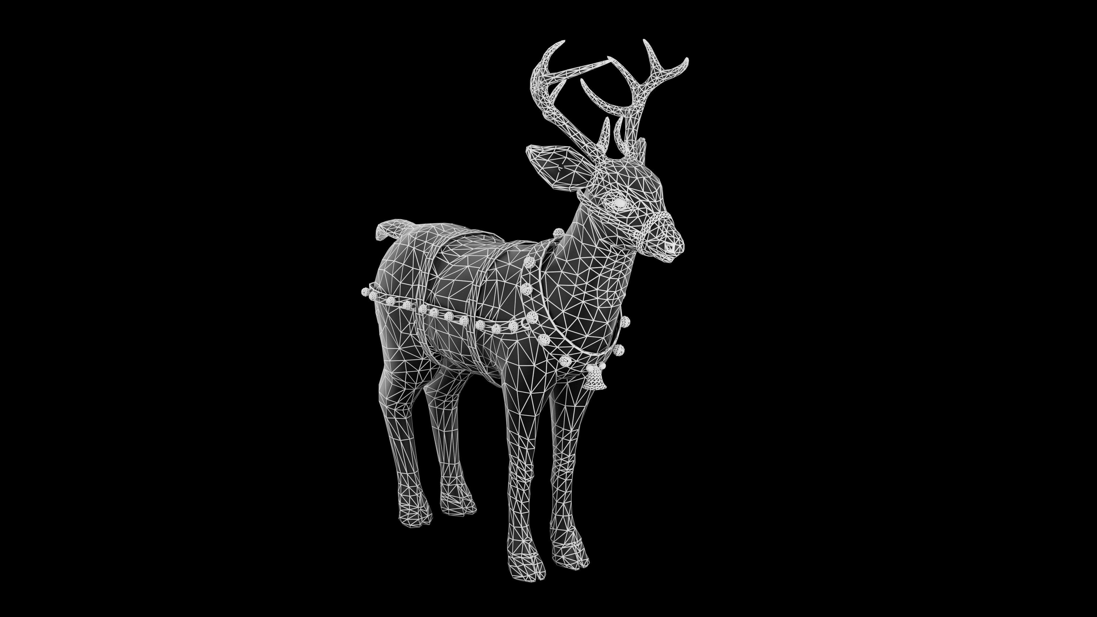 New Christmas Reindeer Low-poly 3D model_8