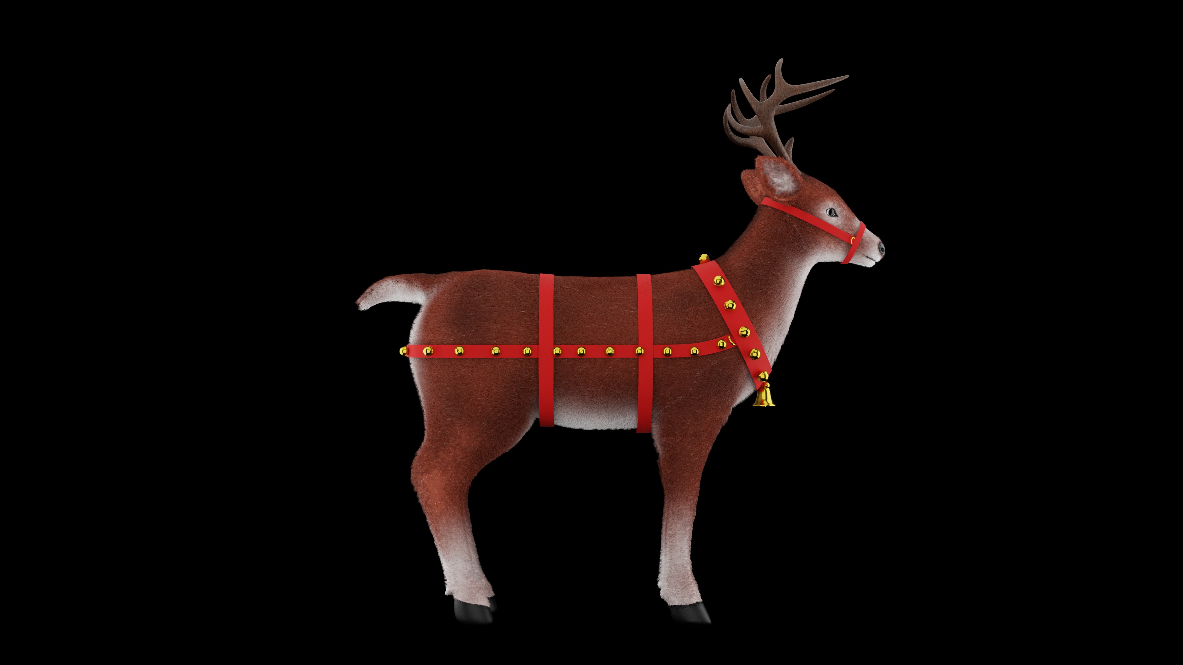 New Christmas Reindeer Low-poly 3D model_6