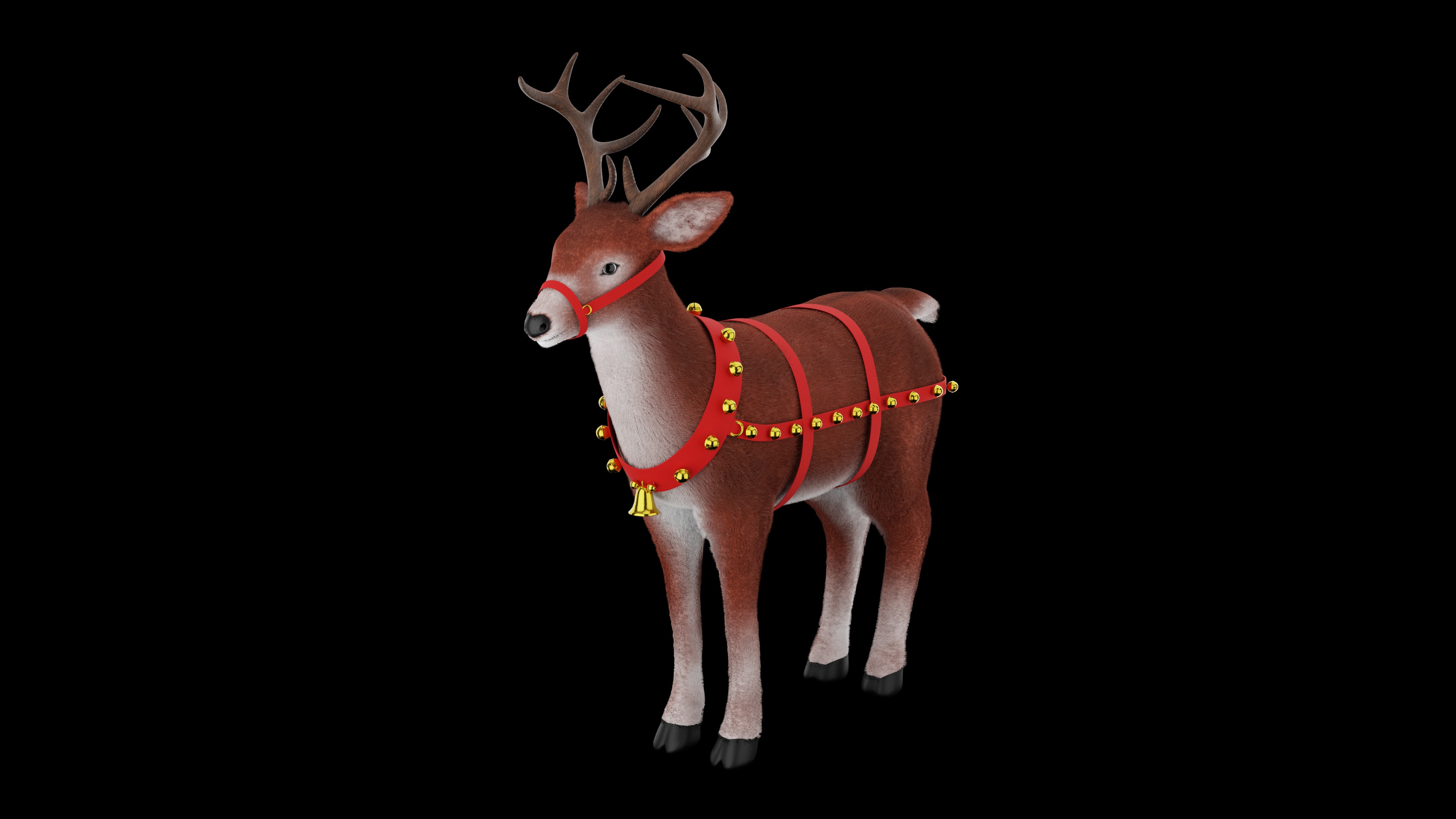 New Christmas Reindeer Low-poly 3D model_2