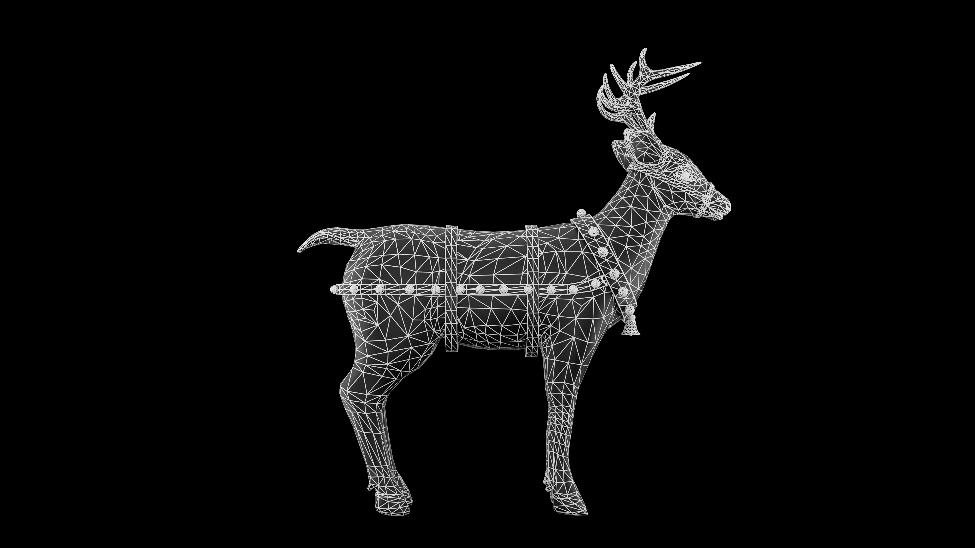 New Christmas Reindeer Low-poly 3D model_12