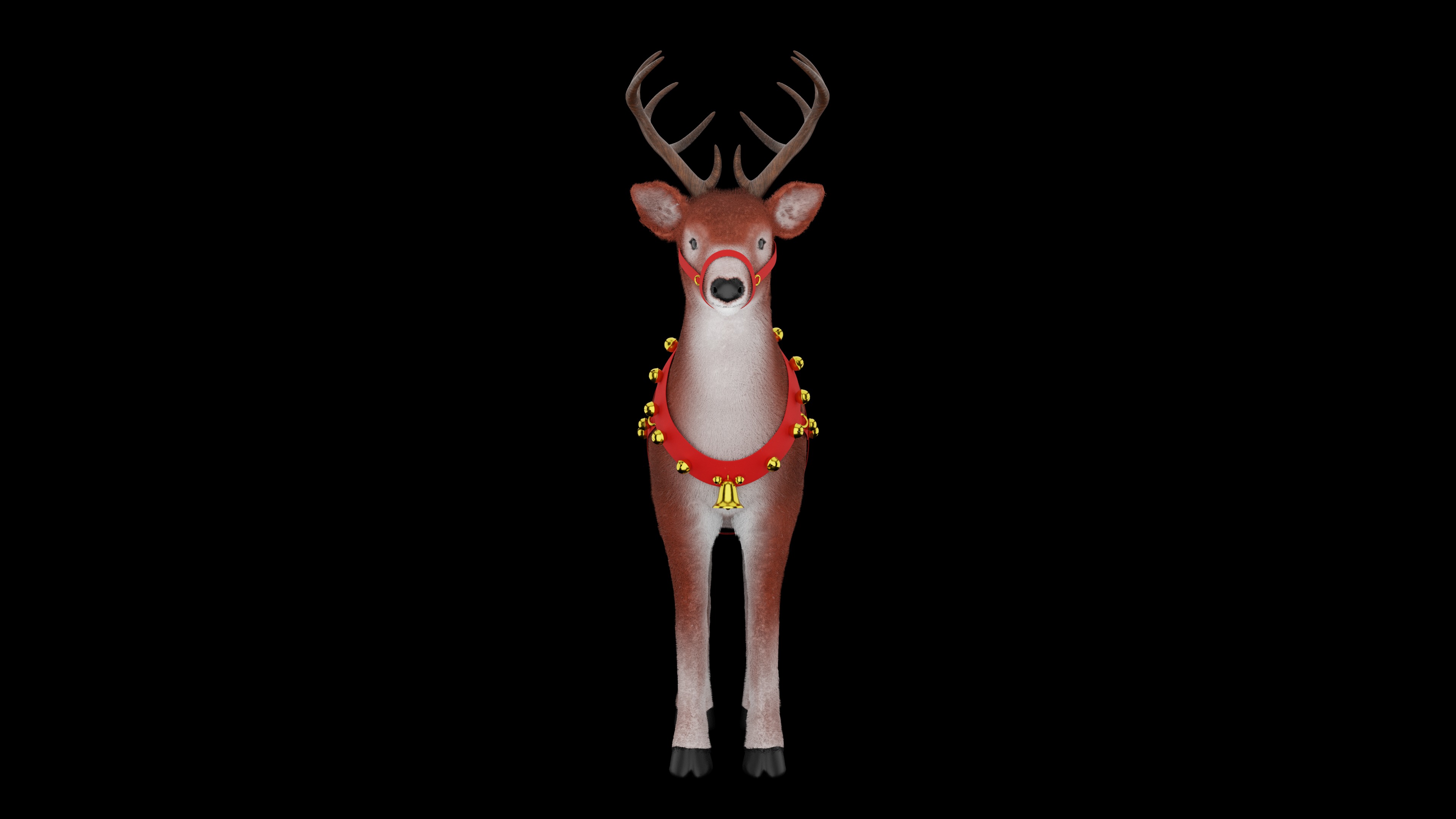 New Christmas Reindeer Low-poly 3D model_3