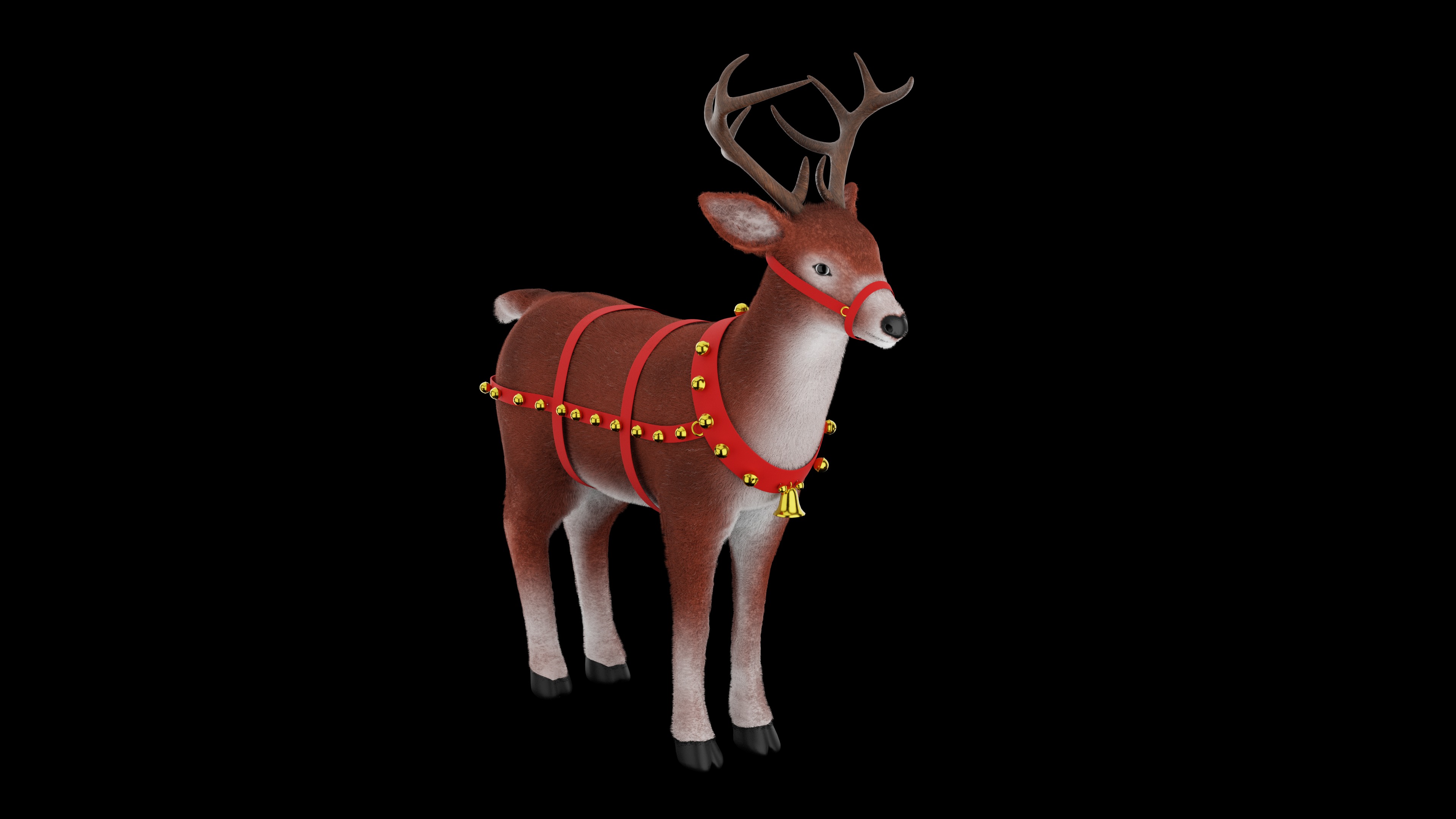 New Christmas Reindeer Low-poly 3D model_1