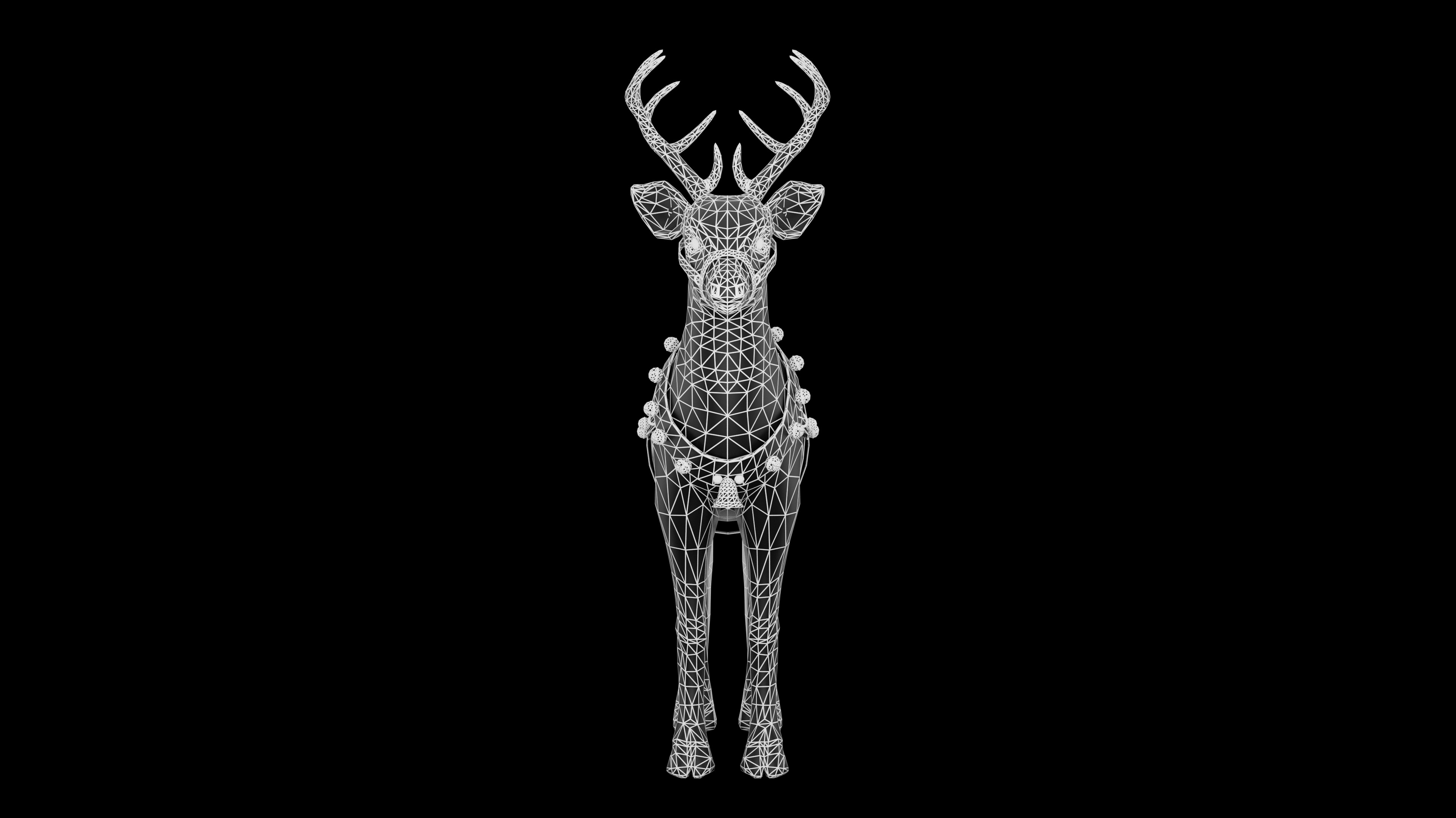 New Christmas Reindeer Low-poly 3D model_9