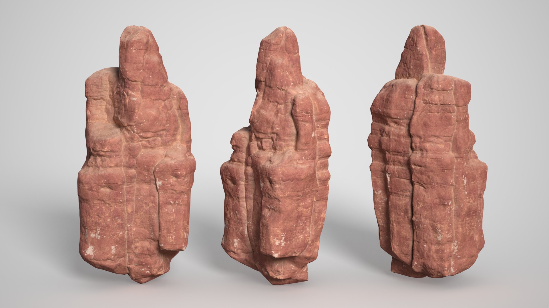 14 Sandstone Columns Desert - 241025 Low-poly 3D model_11