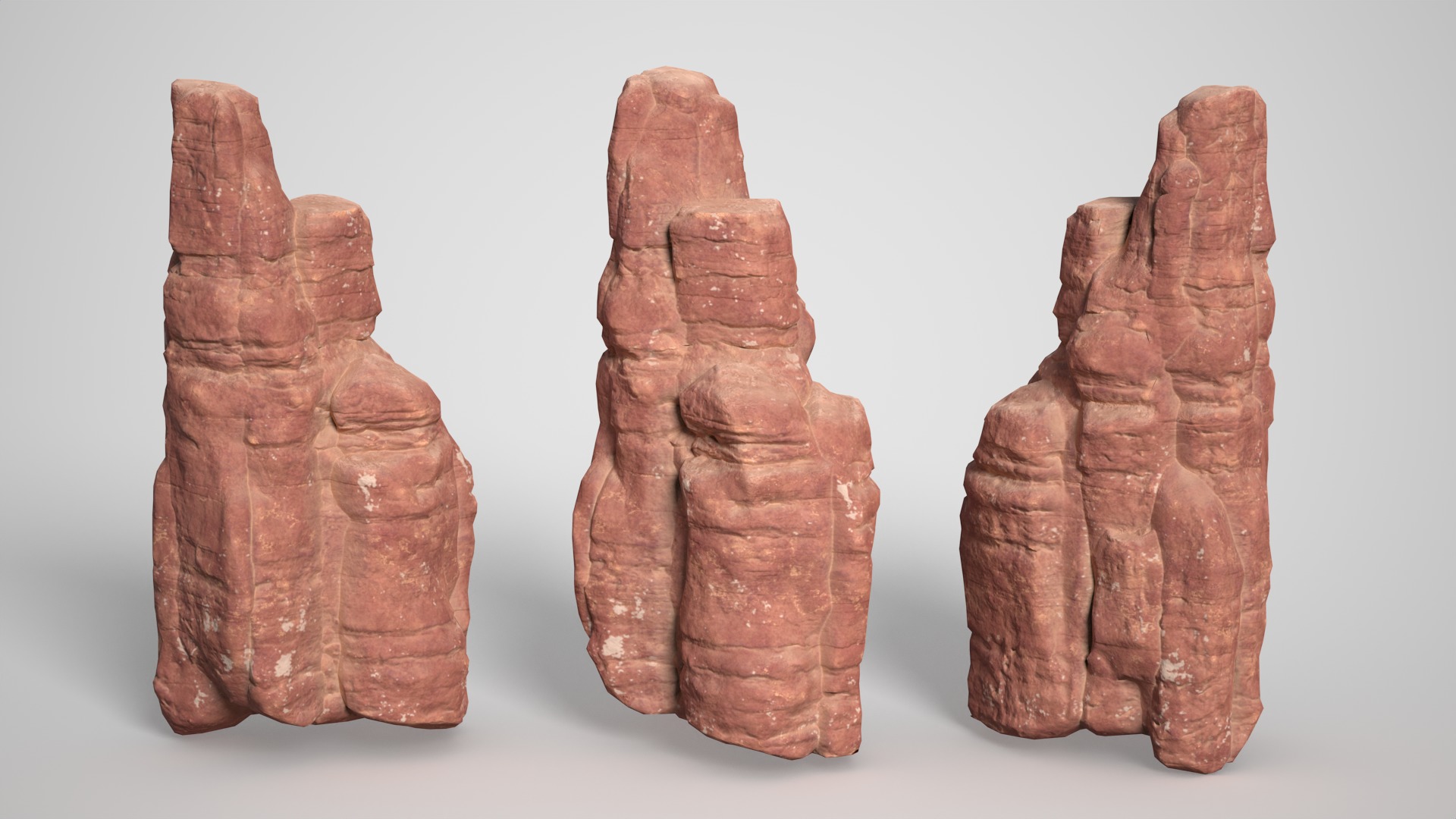 14 Sandstone Columns Desert - 241025 Low-poly 3D model_14