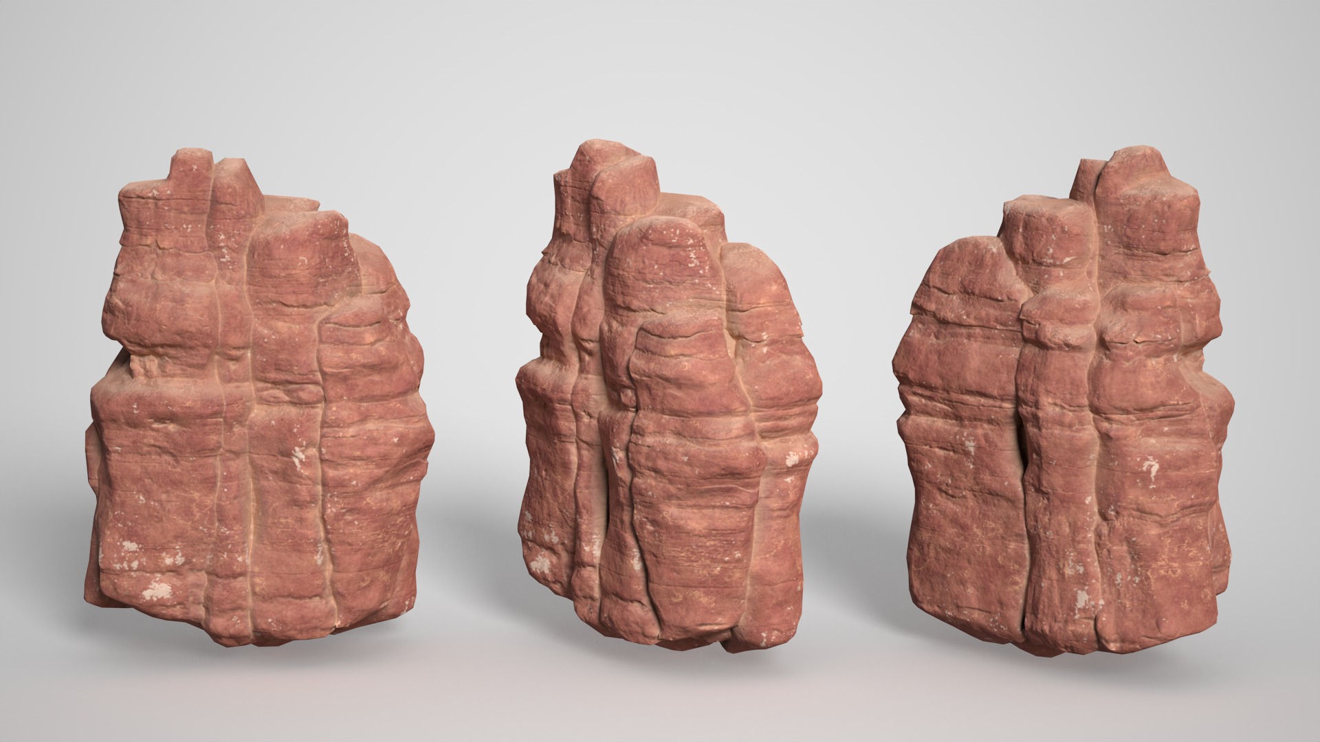 14 Sandstone Columns Desert - 241025 Low-poly 3D model_12