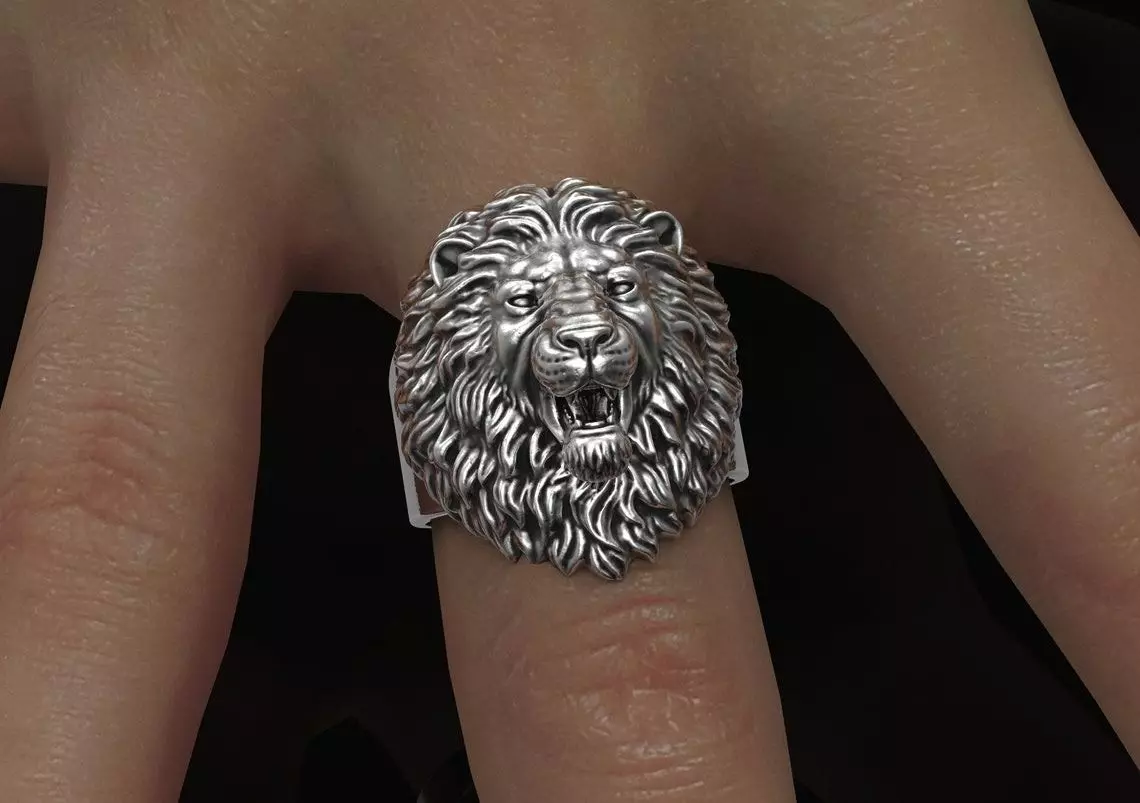 lion ring light 3D 3D print model