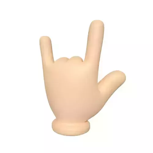 Hand Cartoon Icon - Rock Music Sign