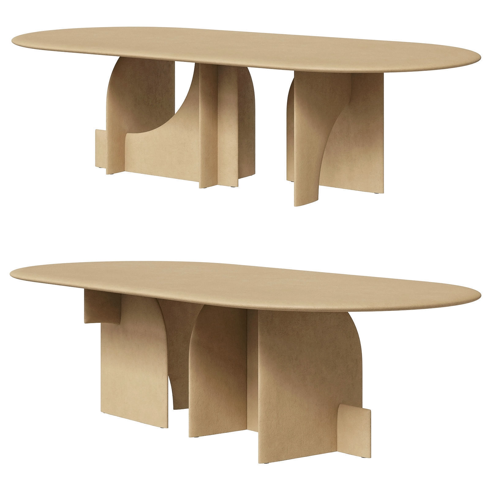 Gallotti and Radice dining table Selce T 3D model_3