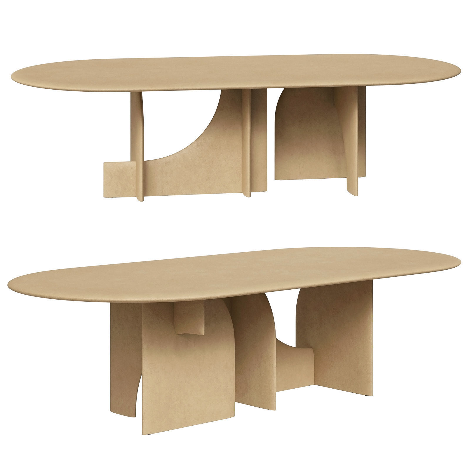 Gallotti and Radice dining table Selce T 3D model_1