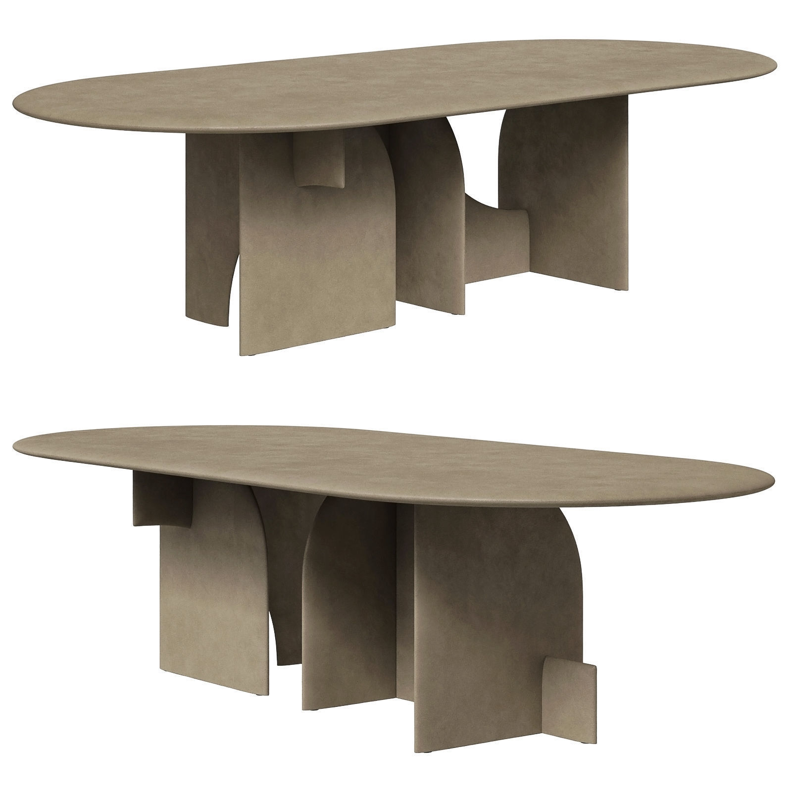 Gallotti and Radice dining table Selce T 3D model_2