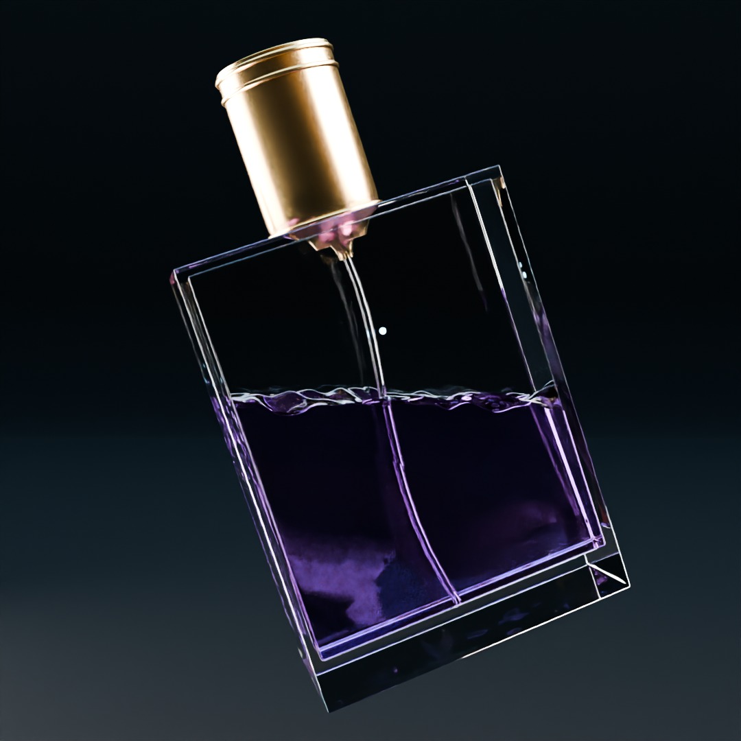 Perfume bottle purple 3D model Advertising 3D model_1