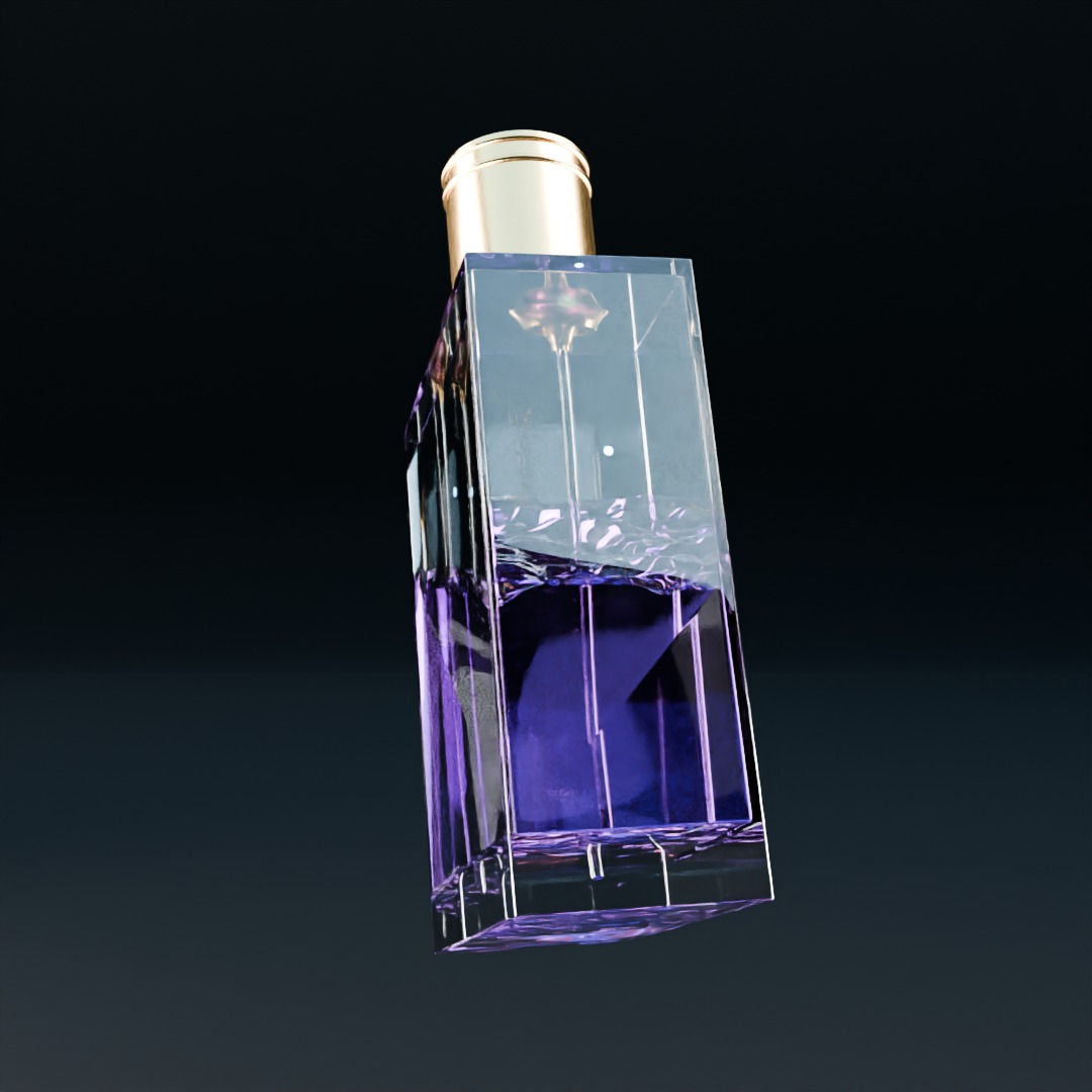 Perfume bottle purple 3D model Advertising 3D model_3