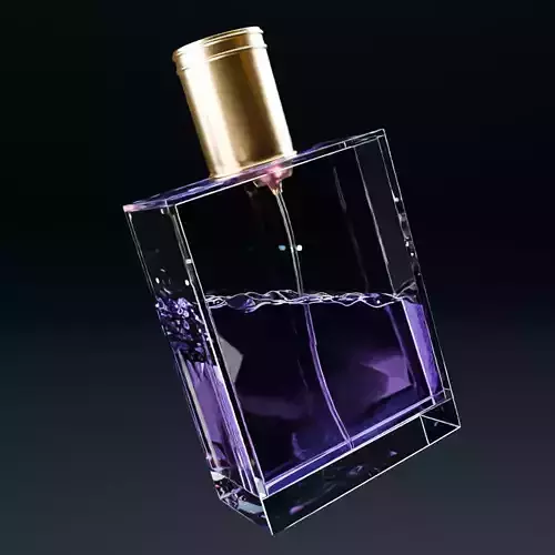 Perfume bottle purple 3D model Advertising