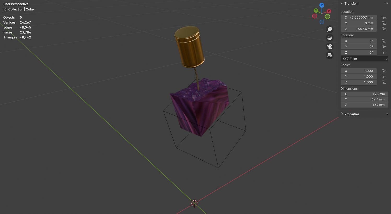 Perfume bottle purple 3D model Advertising 3D model_11