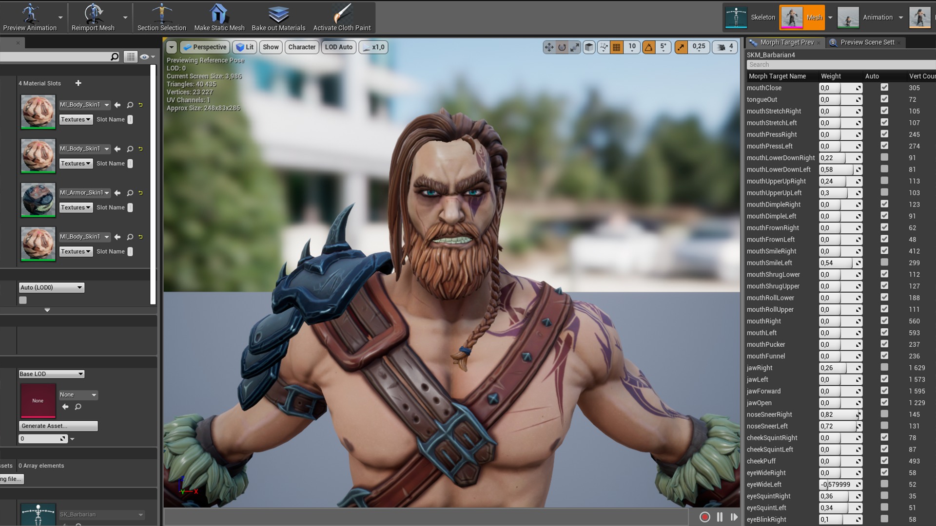 Barbarian Low-poly 3D model_12