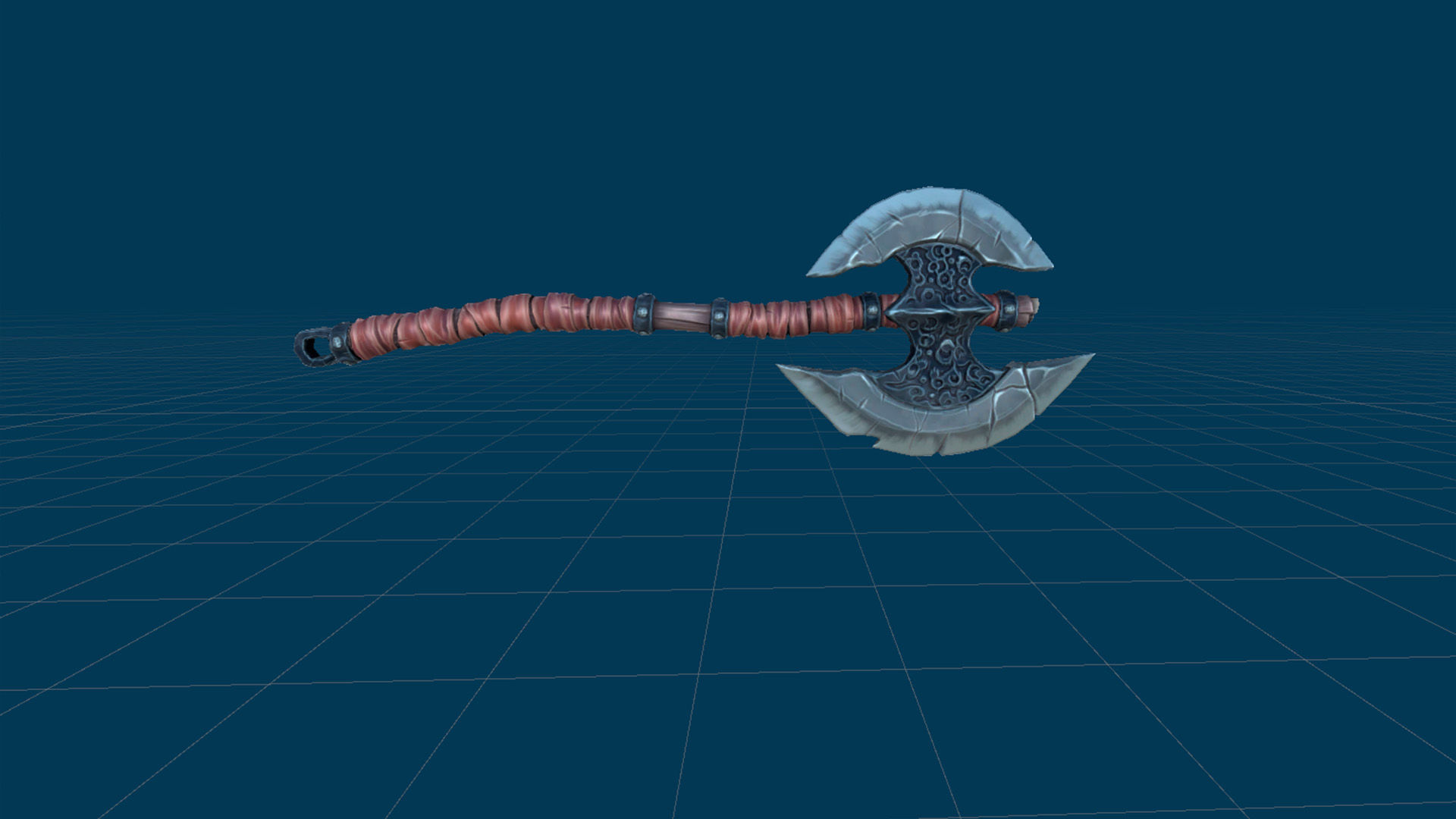 Barbarian Low-poly 3D model_17