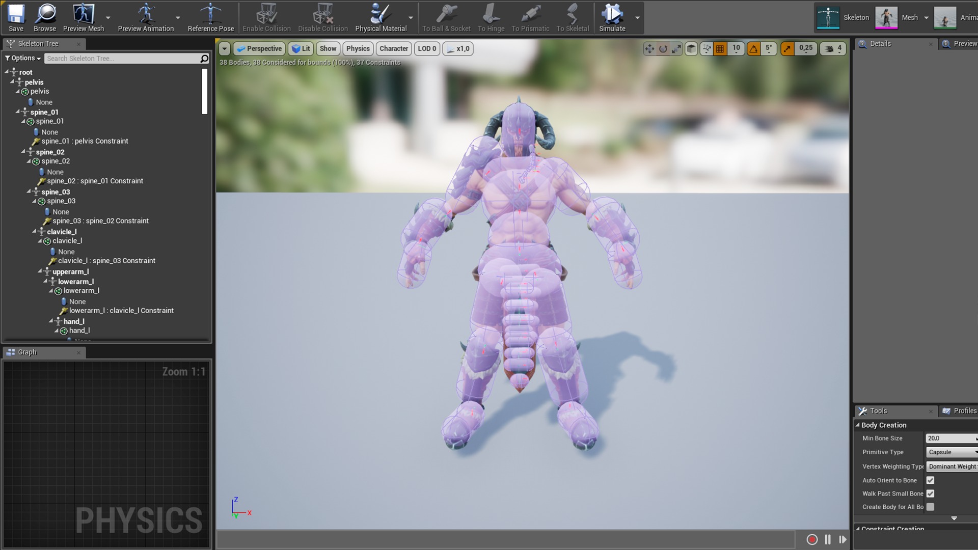 Barbarian Low-poly 3D model_14