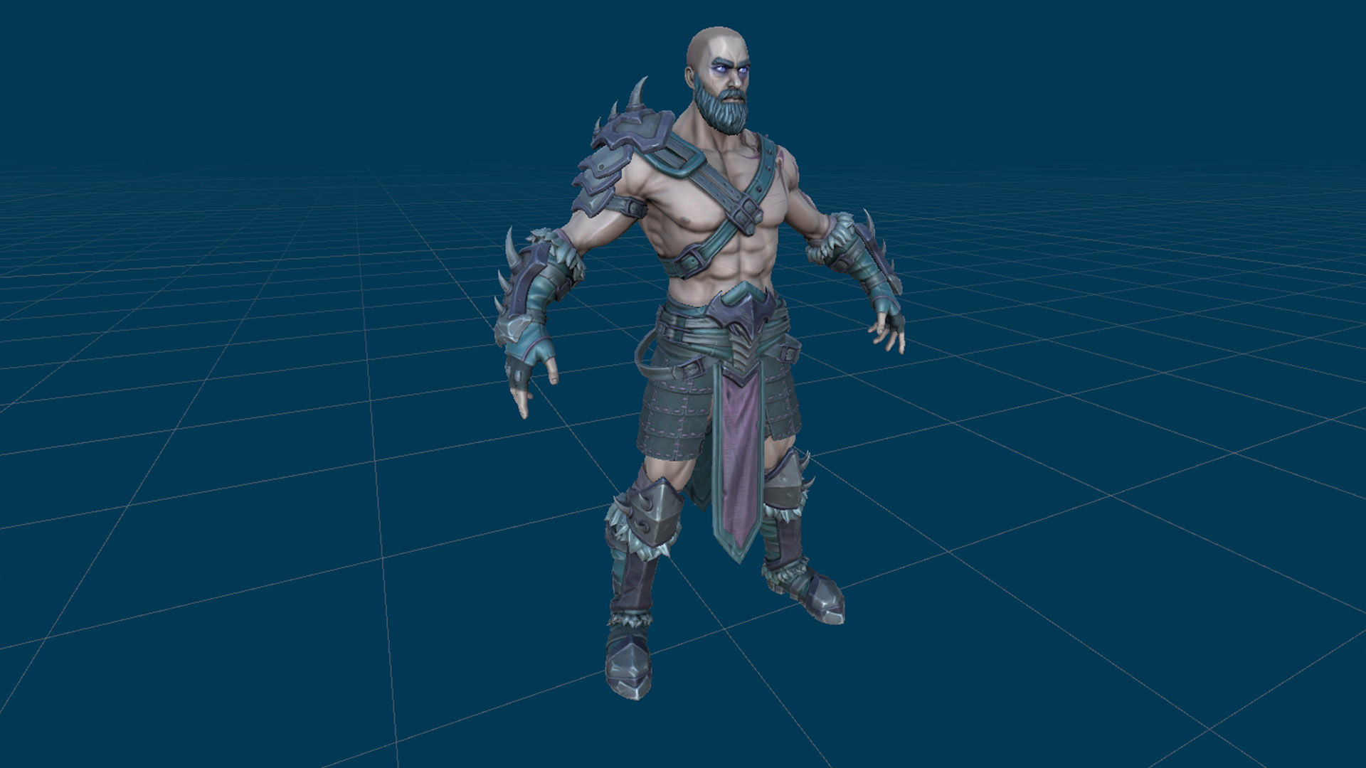 Barbarian Low-poly 3D model_18