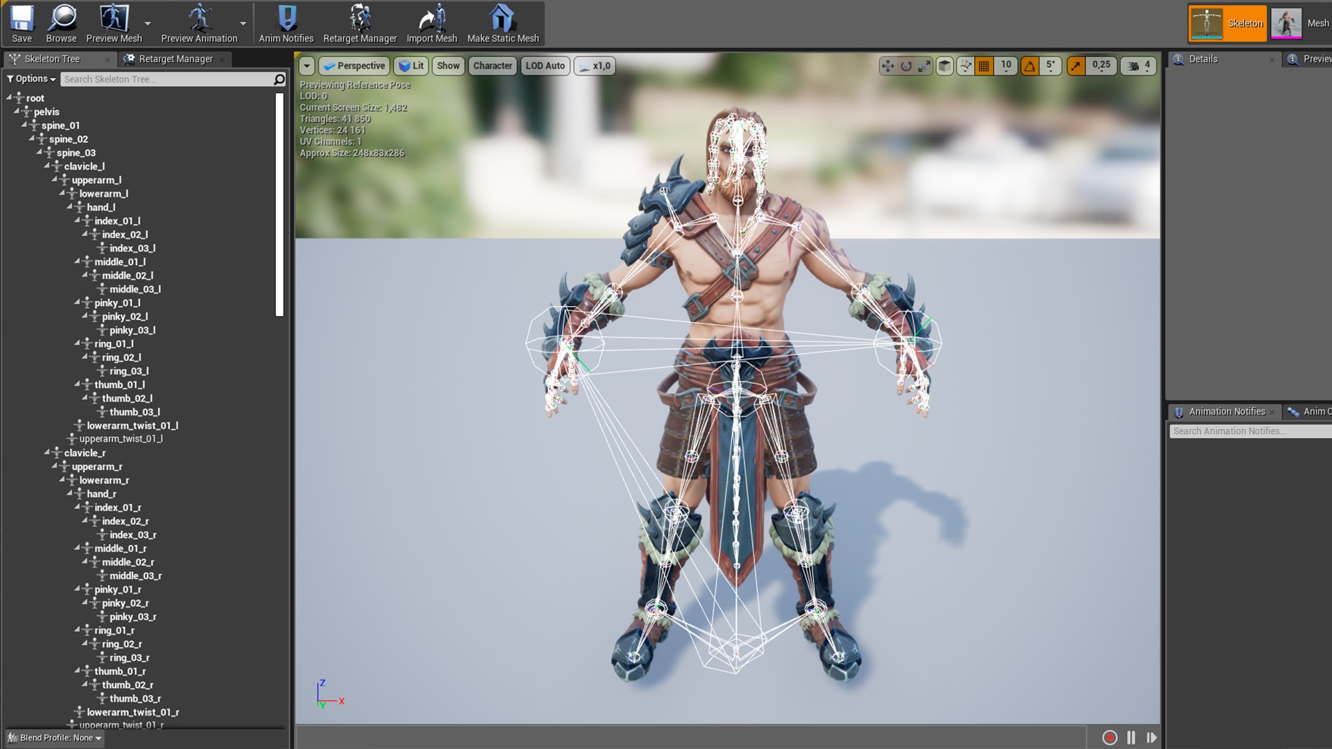 Barbarian Low-poly 3D model_13
