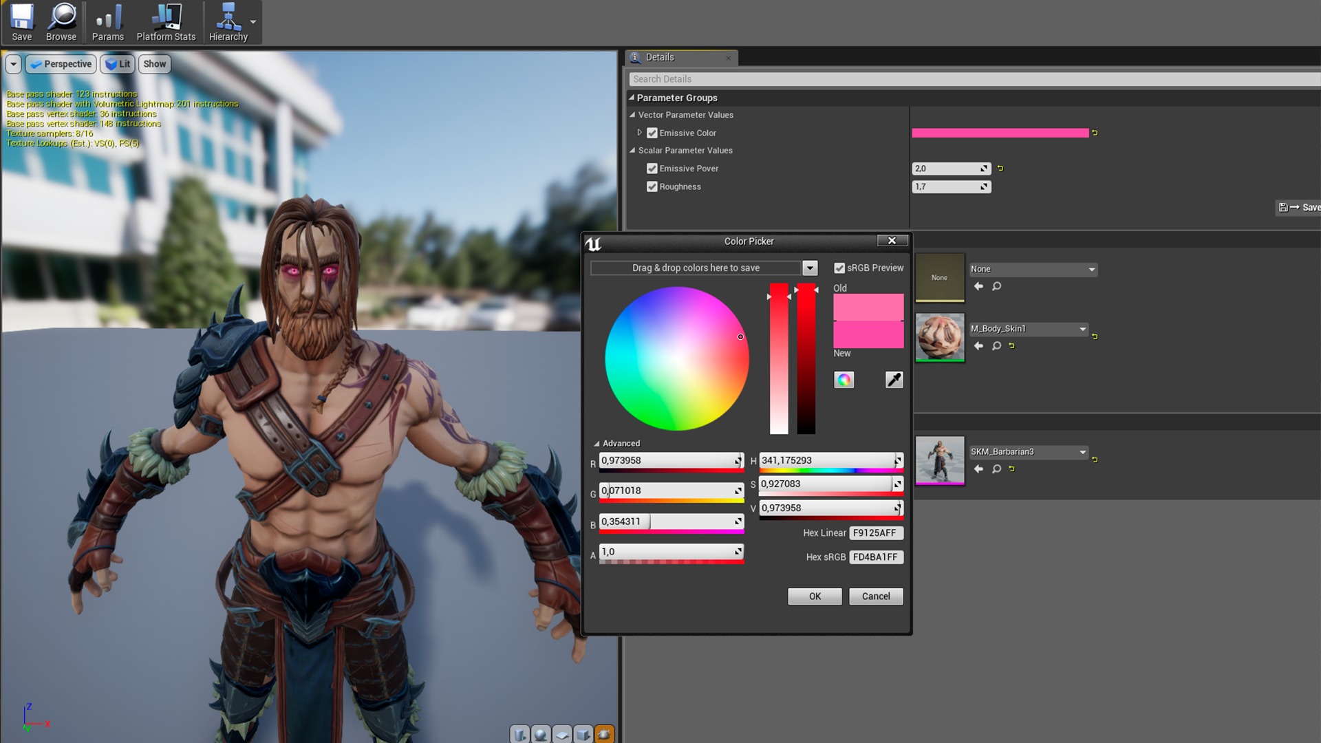 Barbarian Low-poly 3D model_15