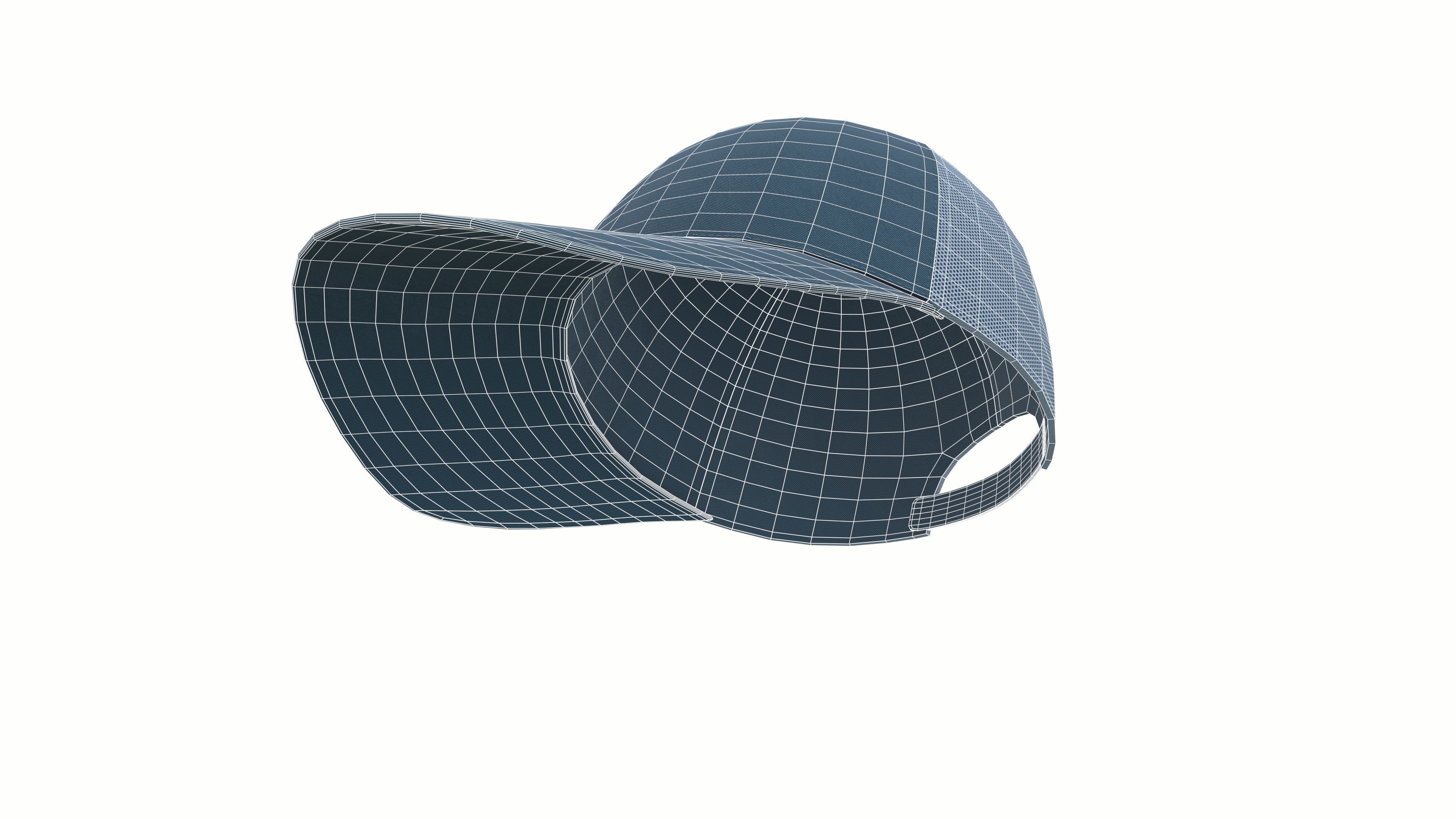 Baseball Cap 3D model_9