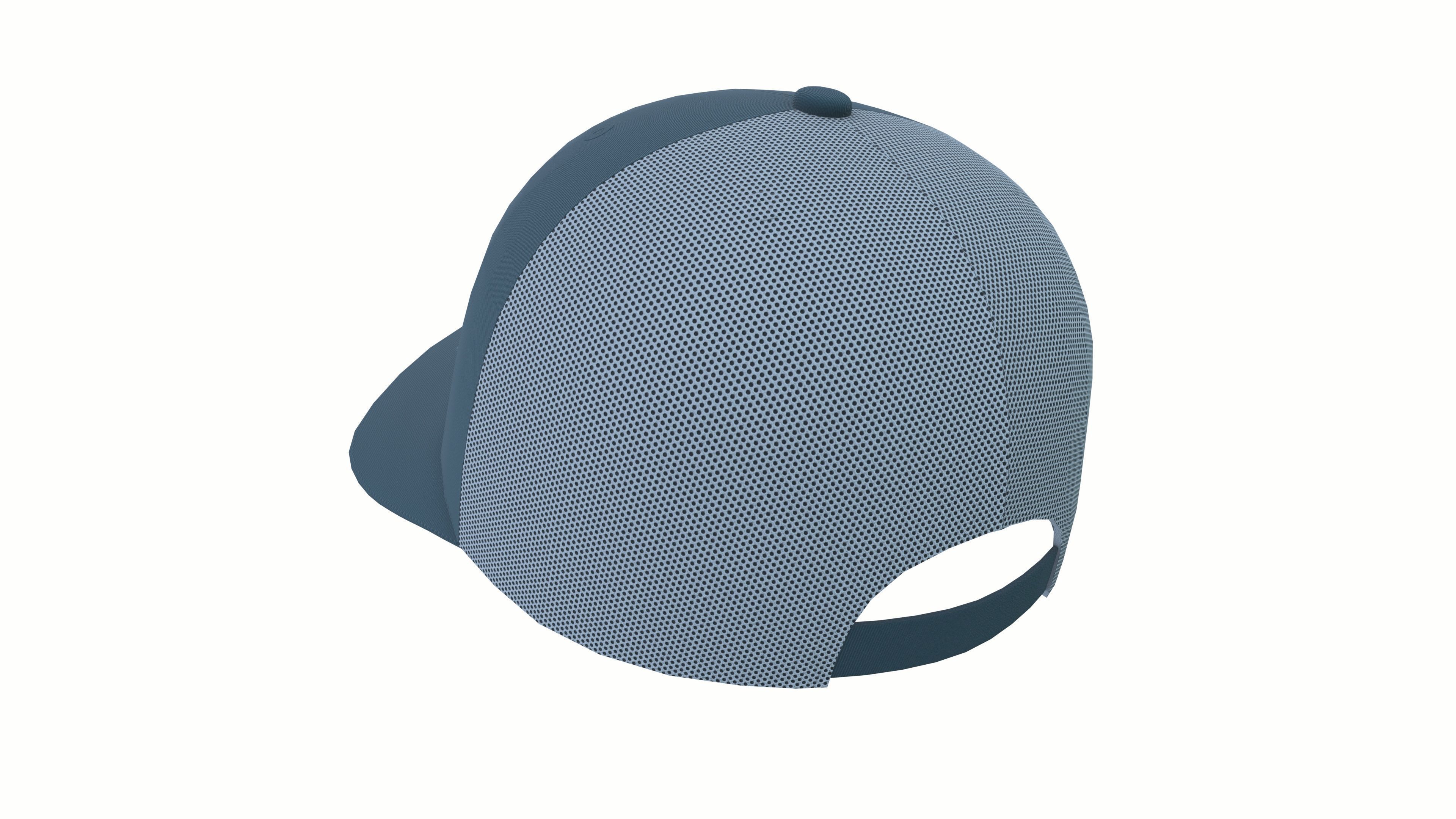 Baseball Cap 3D model_3