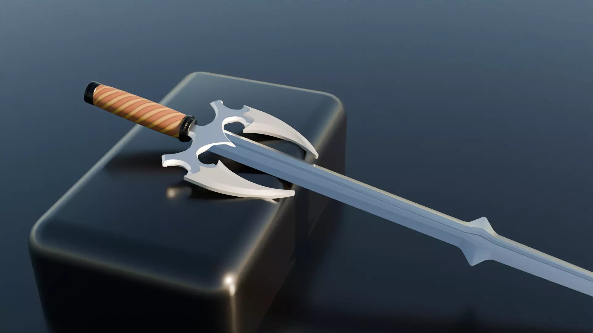 Loy-Ploy Fantasy Sword Low-poly 3D model_0