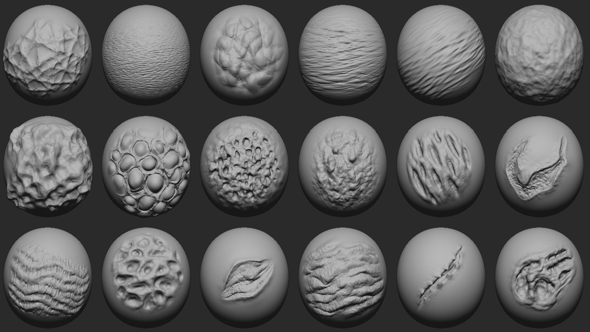 100 Mutant Zombie Skin and Wounds Brushes 3D model_5