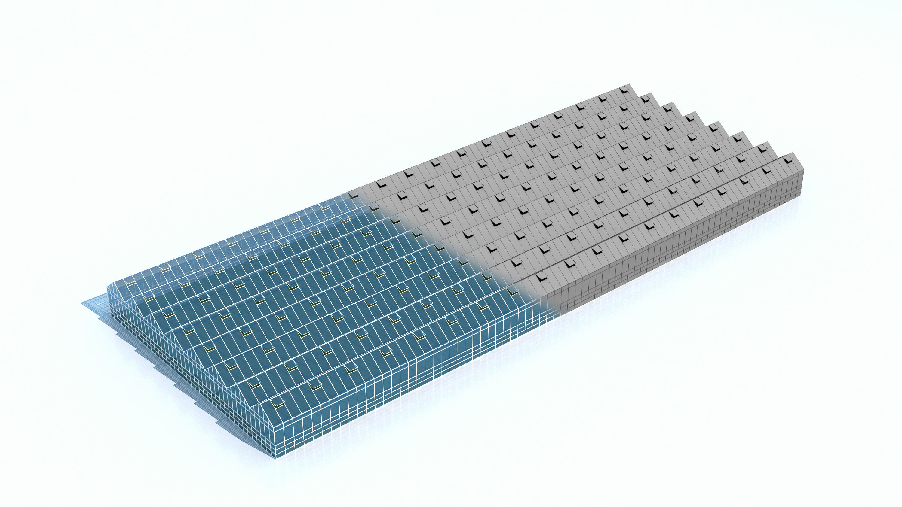 Greenhouse glass  3D model_8