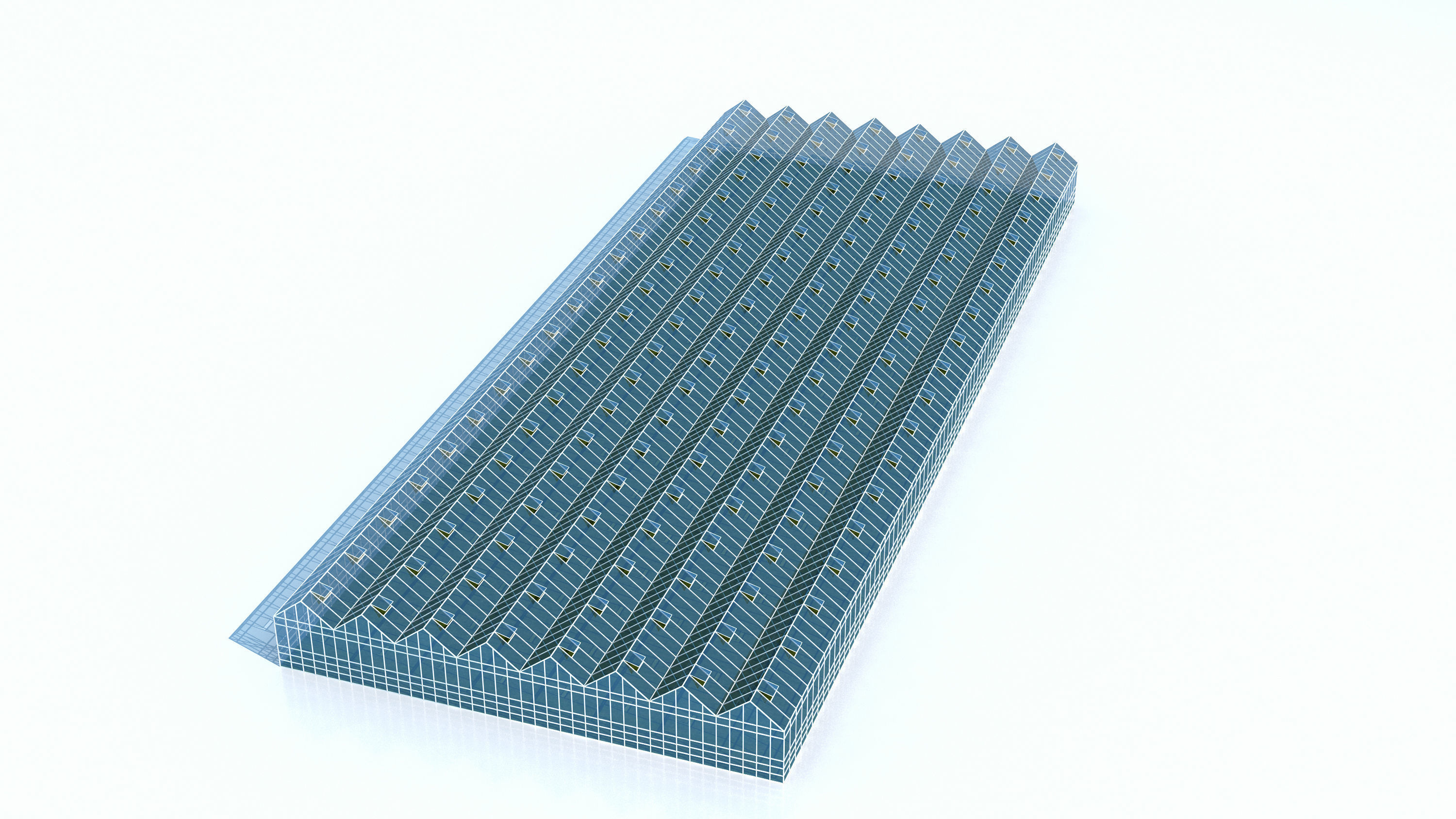 Greenhouse glass  3D model_4