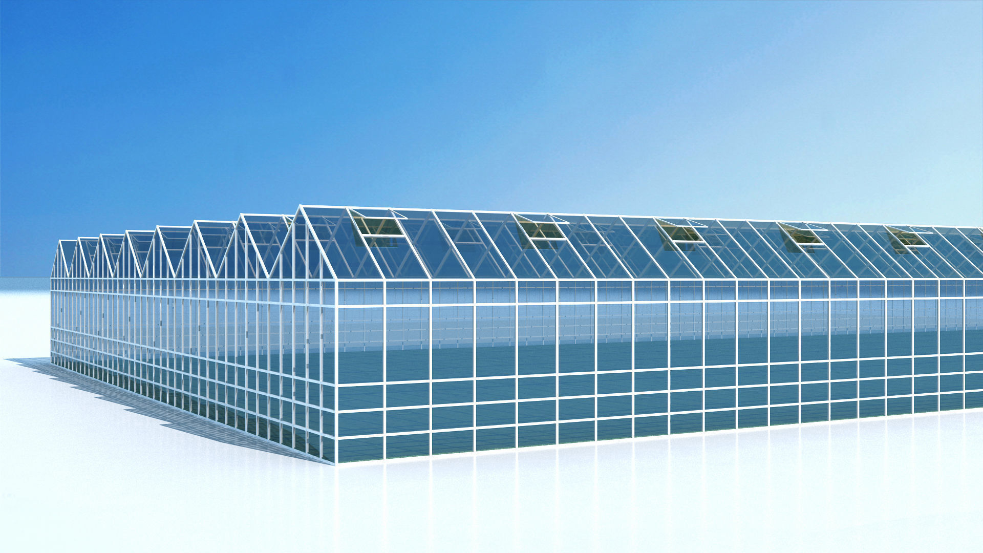 Greenhouse glass  3D model_2