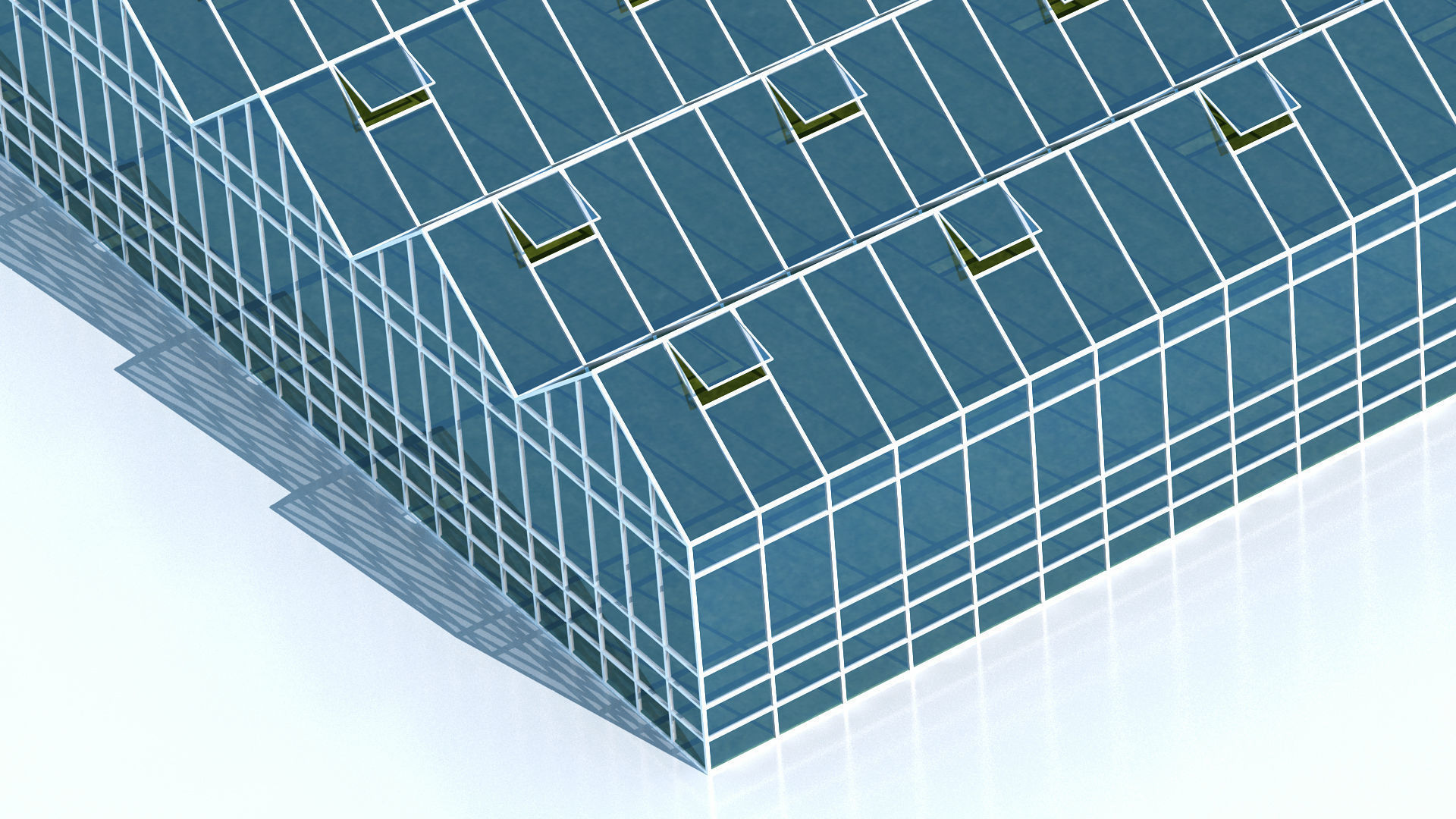 Greenhouse glass  3D model_7