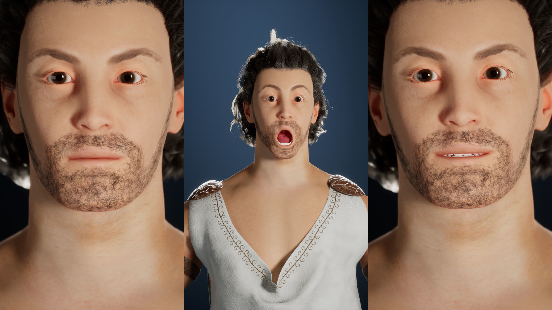 Ancient Greece Hero Dionysius Low-poly 3D model_8