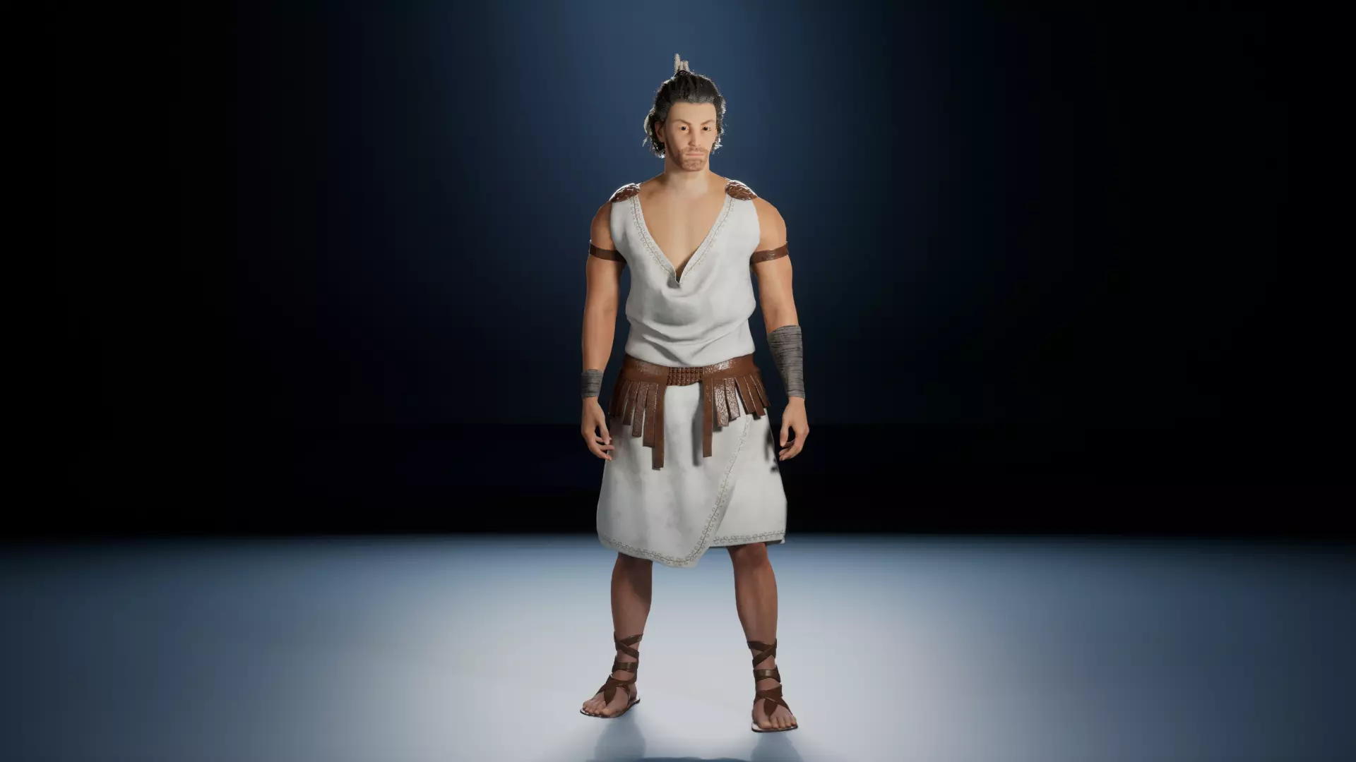 Ancient Greece Hero Dionysius Low-poly 3D model_0