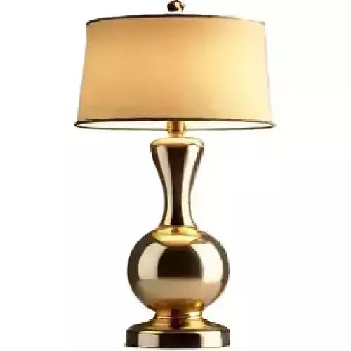 Elegant table lamp with bulbous base 3D model