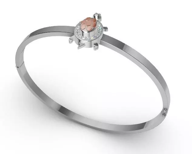 Turtle Bangle 3D print model_0